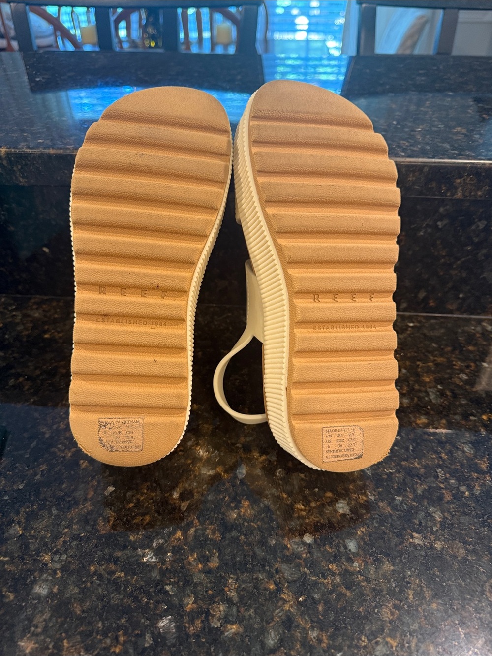 Reef Water Vista Higher Platform Sandal - Cream - Picture 3 of 4